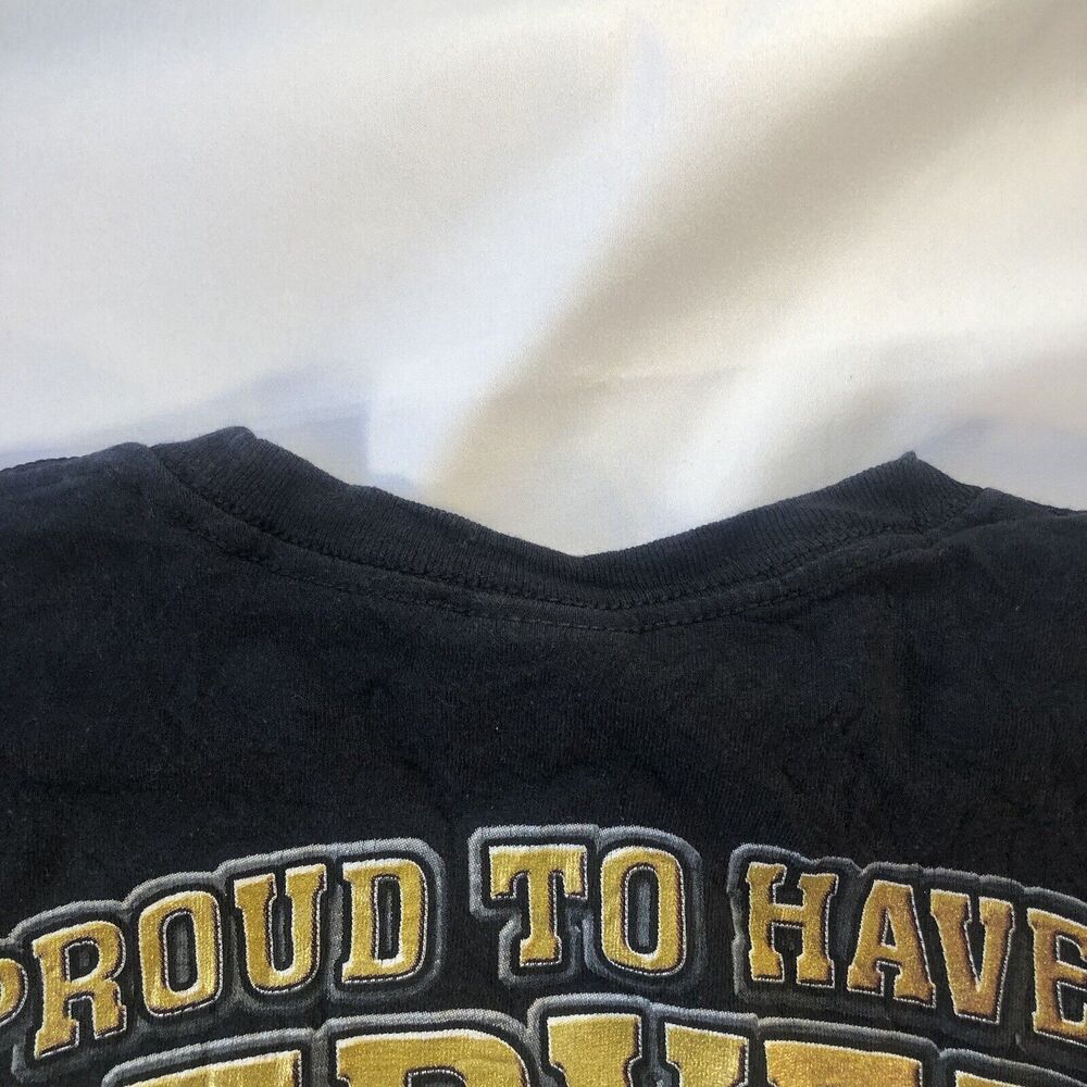 Proud to Have Served US Army Black T-Shirt Men's Size M Crewneck Navy Veteran - Picture 9 of 11